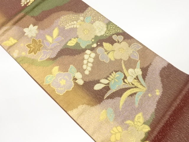 JAPANESE FUKURO OBI / KIN-TOSHI / WOVEN MICHINAGADORI